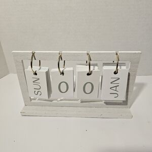 White Wood Flip Calender